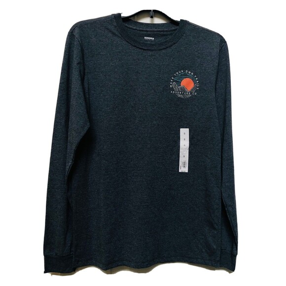 Sonoma Goods For Life Men's Long Sleeve Crewneck T-Shirt Dark Gray Size S hgd - Picture 1 of 6